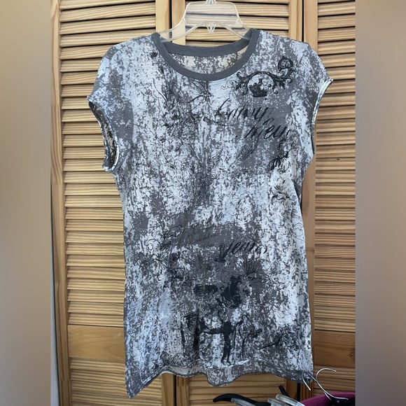 y2k Calvin Klein grey grunge top XL - Picture 1 of 3